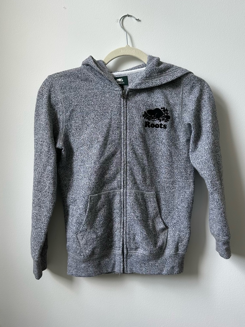 Roots Kids' 7-8yr Gray Zip-Up Hoodie
